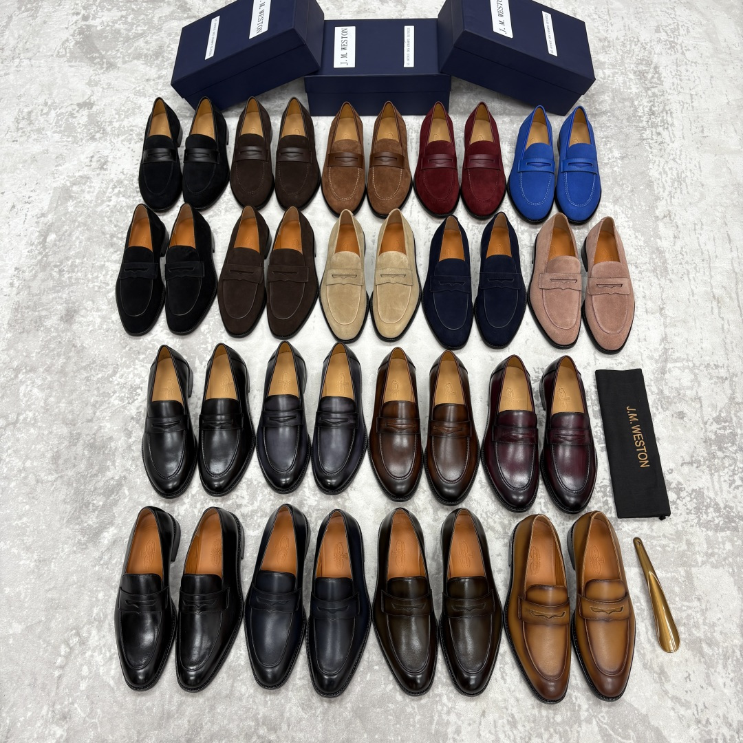💋💍J.M.Westo*n 威士-顿 男士乐福鞋正装鞋皮鞋 法国顶级皮鞋品牌。精选意大利顶级小牛皮/高丝