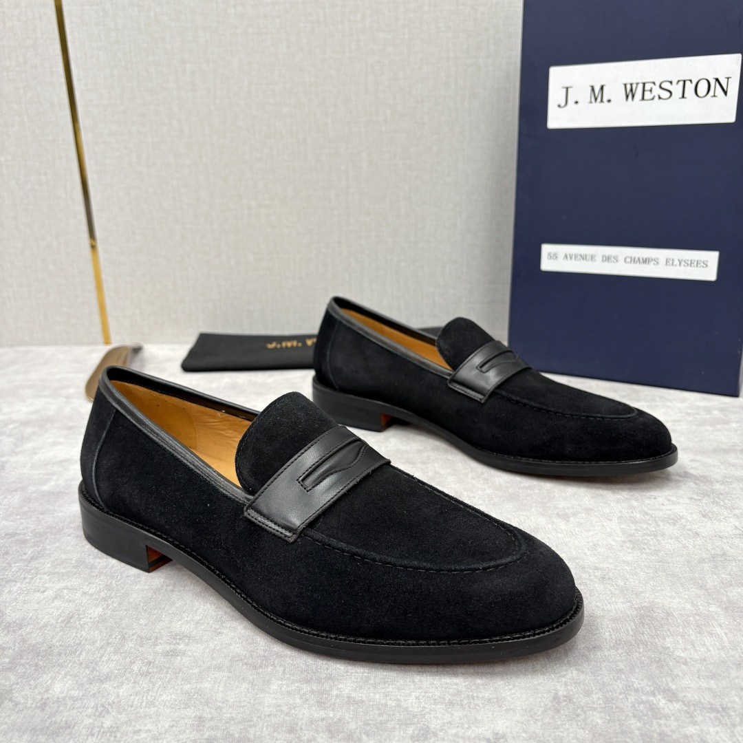 💋💍J.M.Westo*n 威士-顿 男士乐福鞋正装鞋皮鞋 法国顶级皮鞋品牌。精选意大利顶级小牛皮/高丝