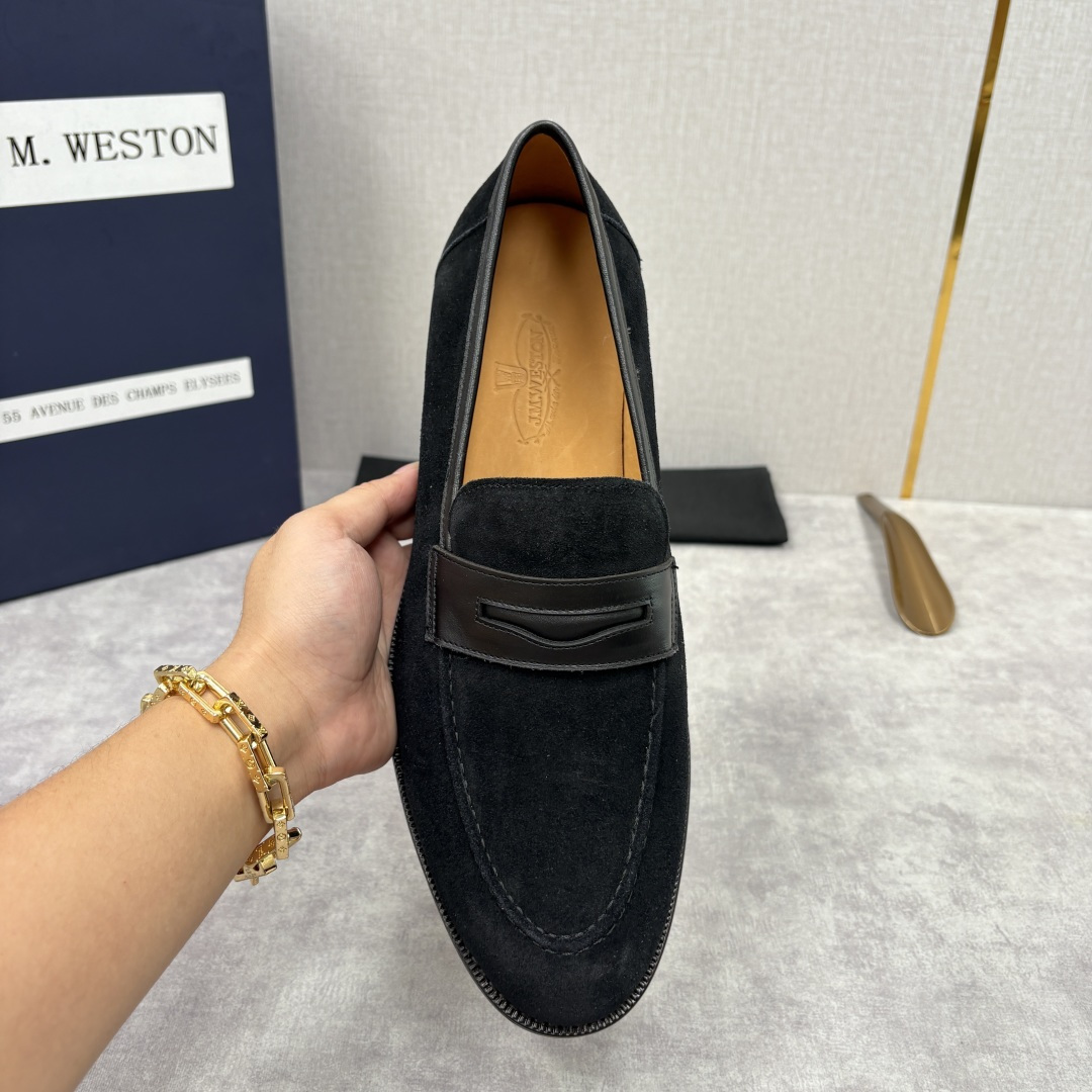 💋💍J.M.Westo*n 威士-顿 男士乐福鞋正装鞋皮鞋 法国顶级皮鞋品牌。精选意大利顶级小牛皮/高丝