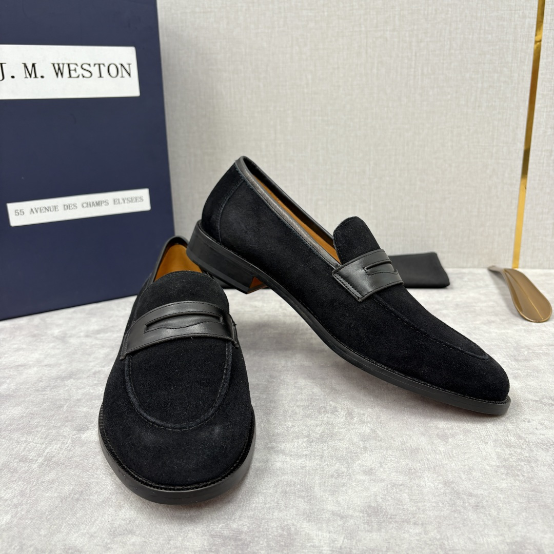💋💍J.M.Westo*n 威士-顿 男士乐福鞋正装鞋皮鞋 法国顶级皮鞋品牌。精选意大利顶级小牛皮/高丝