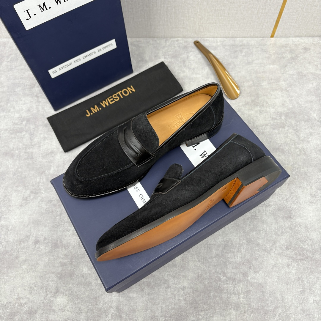 💋💍J.M.Westo*n 威士-顿 男士乐福鞋正装鞋皮鞋 法国顶级皮鞋品牌。精选意大利顶级小牛皮/高丝