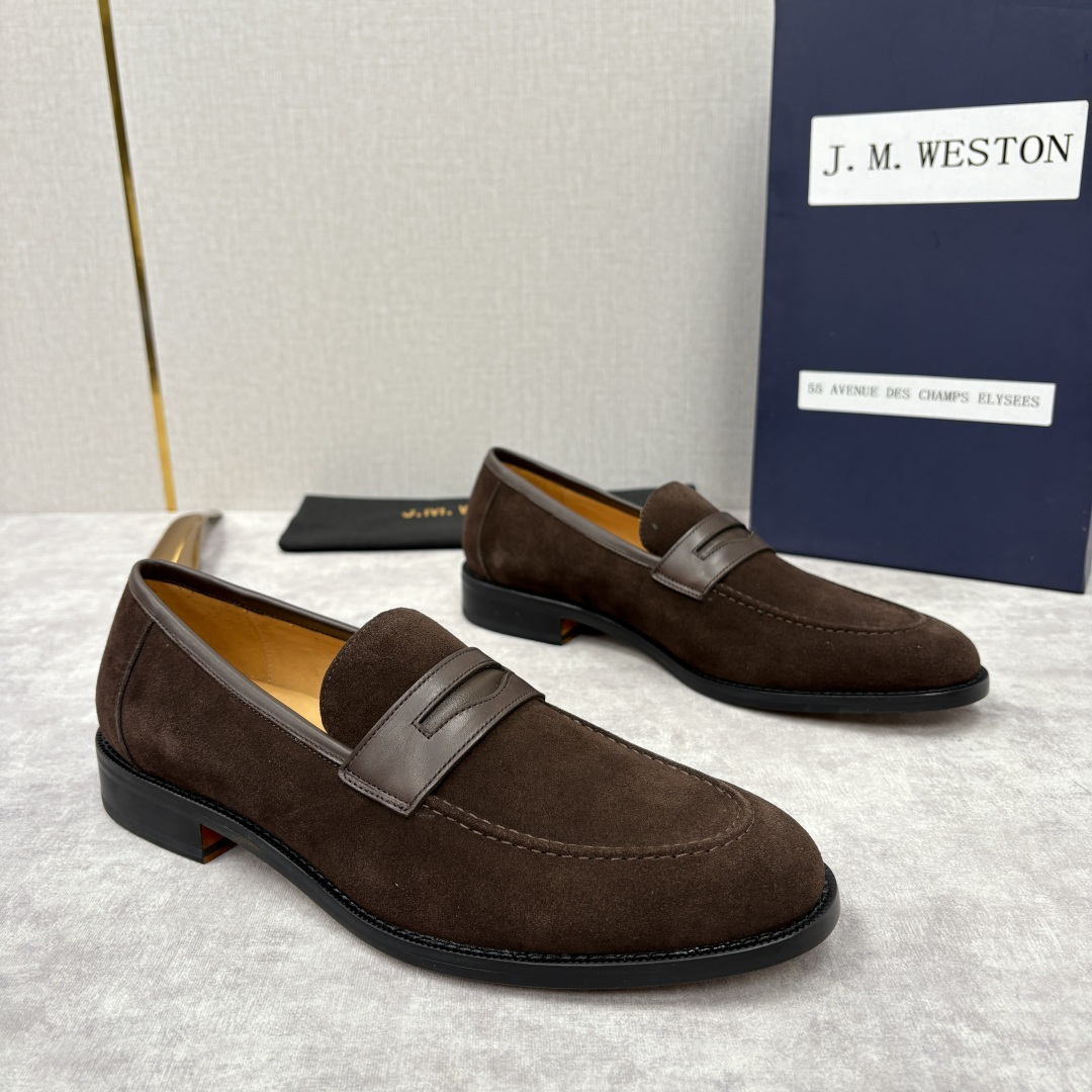 💋💍J.M.Westo*n 威士-顿 男士乐福鞋正装鞋皮鞋 法国顶级皮鞋品牌。精选意大利顶级小牛皮/高丝