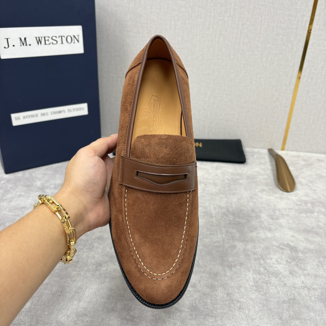 💋💍J.M.Westo*n 威士-顿 男士乐福鞋正装鞋皮鞋 法国顶级皮鞋品牌。精选意大利顶级小牛皮/高丝