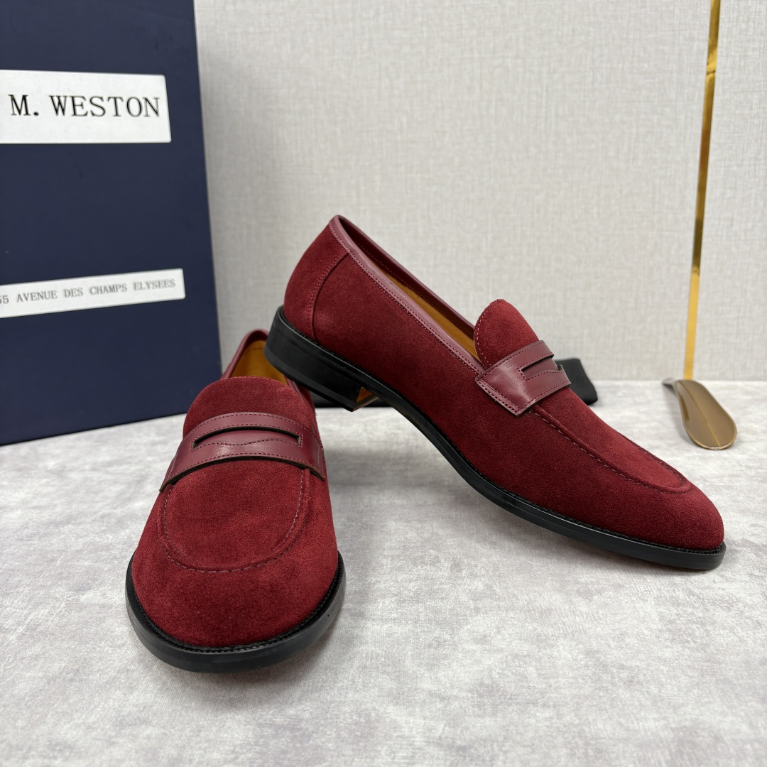 💋💍J.M.Westo*n 威士-顿 男士乐福鞋正装鞋皮鞋 法国顶级皮鞋品牌。精选意大利顶级小牛皮/高丝