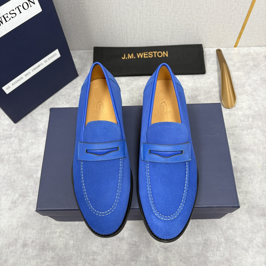 💋💍J.M.Westo*n 威士-顿 男士乐福鞋正装鞋皮鞋 法国顶级皮鞋品牌。精选意大利顶级小牛皮/高丝