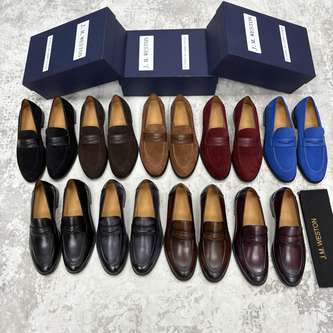 💋💍J.M.Westo*n 威士-顿 男士乐福鞋正装鞋皮鞋 法国顶级皮鞋品牌。精选意大利顶级小牛皮/高丝