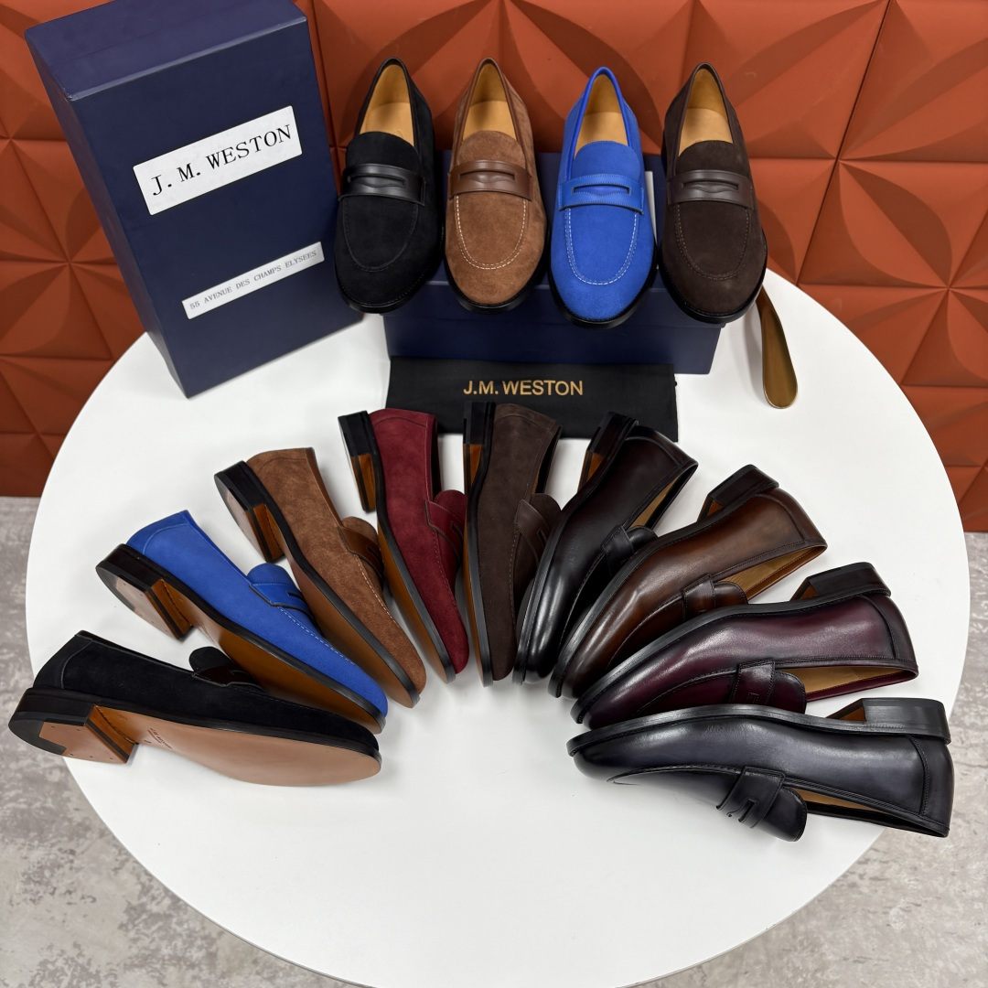 💋💍J.M.Westo*n 威士-顿 男士乐福鞋正装鞋皮鞋 法国顶级皮鞋品牌。精选意大利顶级小牛皮/高丝