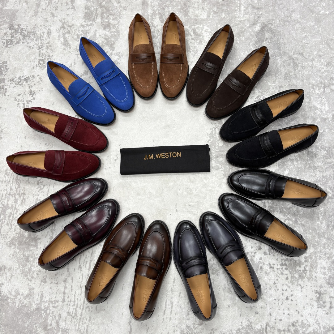 💋💍J.M.Westo*n 威士-顿 男士乐福鞋正装鞋皮鞋 法国顶级皮鞋品牌。精选意大利顶级小牛皮/高丝