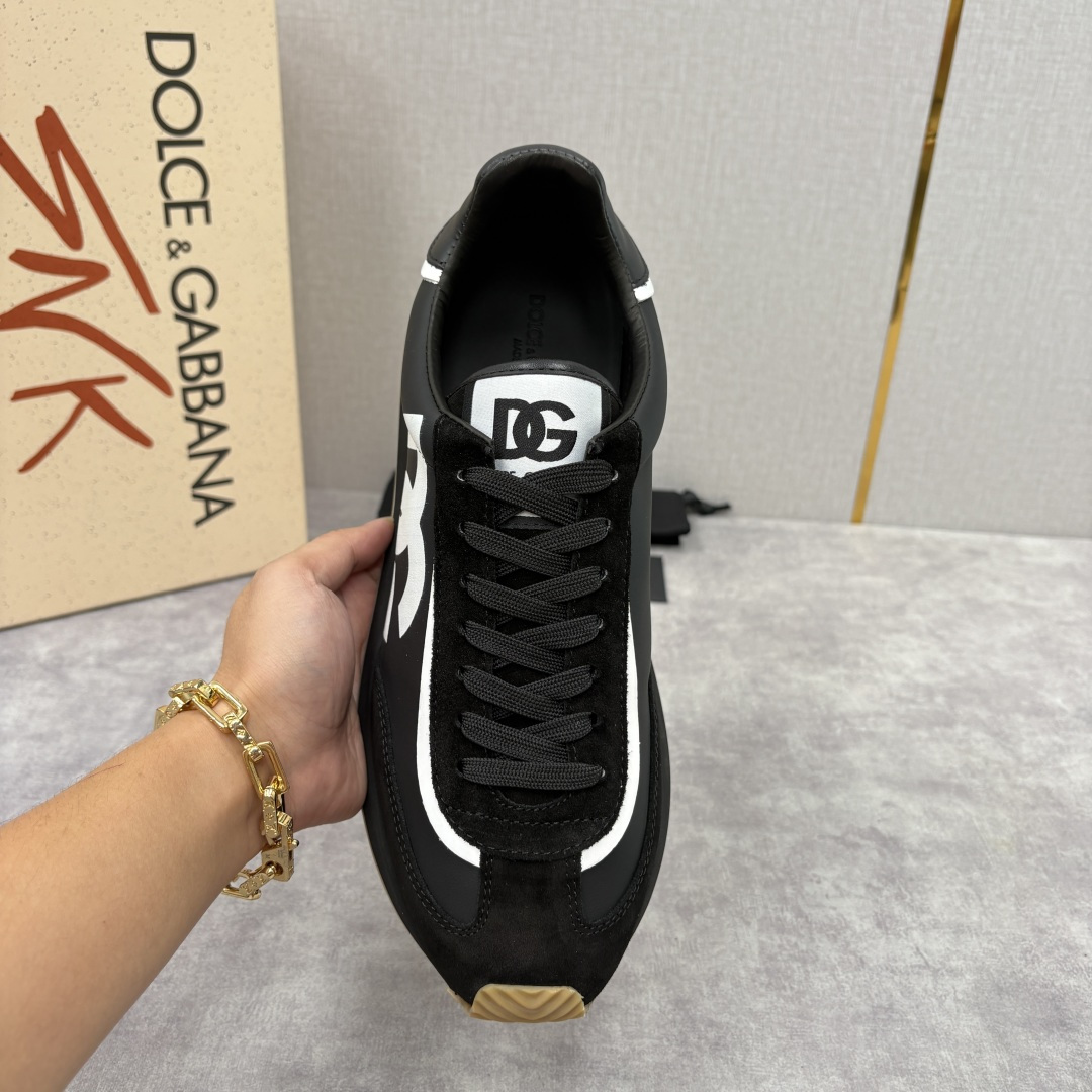 💋💍DG 家新品 Dolce &Gabban* 杜嘉～班纳 Cushion 牛皮拼接撞色休闲运动鞋 官方