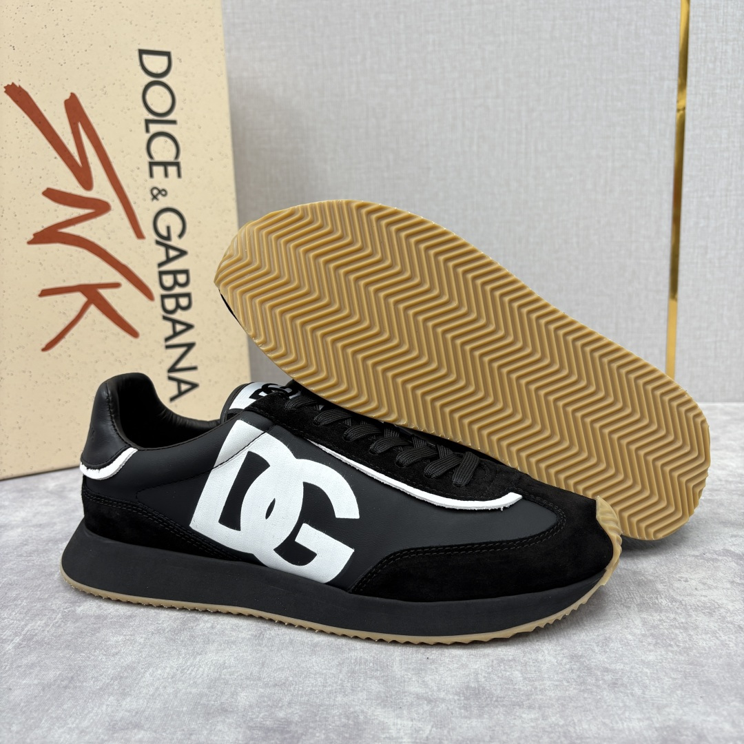 💋💍DG 家新品 Dolce &Gabban* 杜嘉～班纳 Cushion 牛皮拼接撞色休闲运动鞋 官方