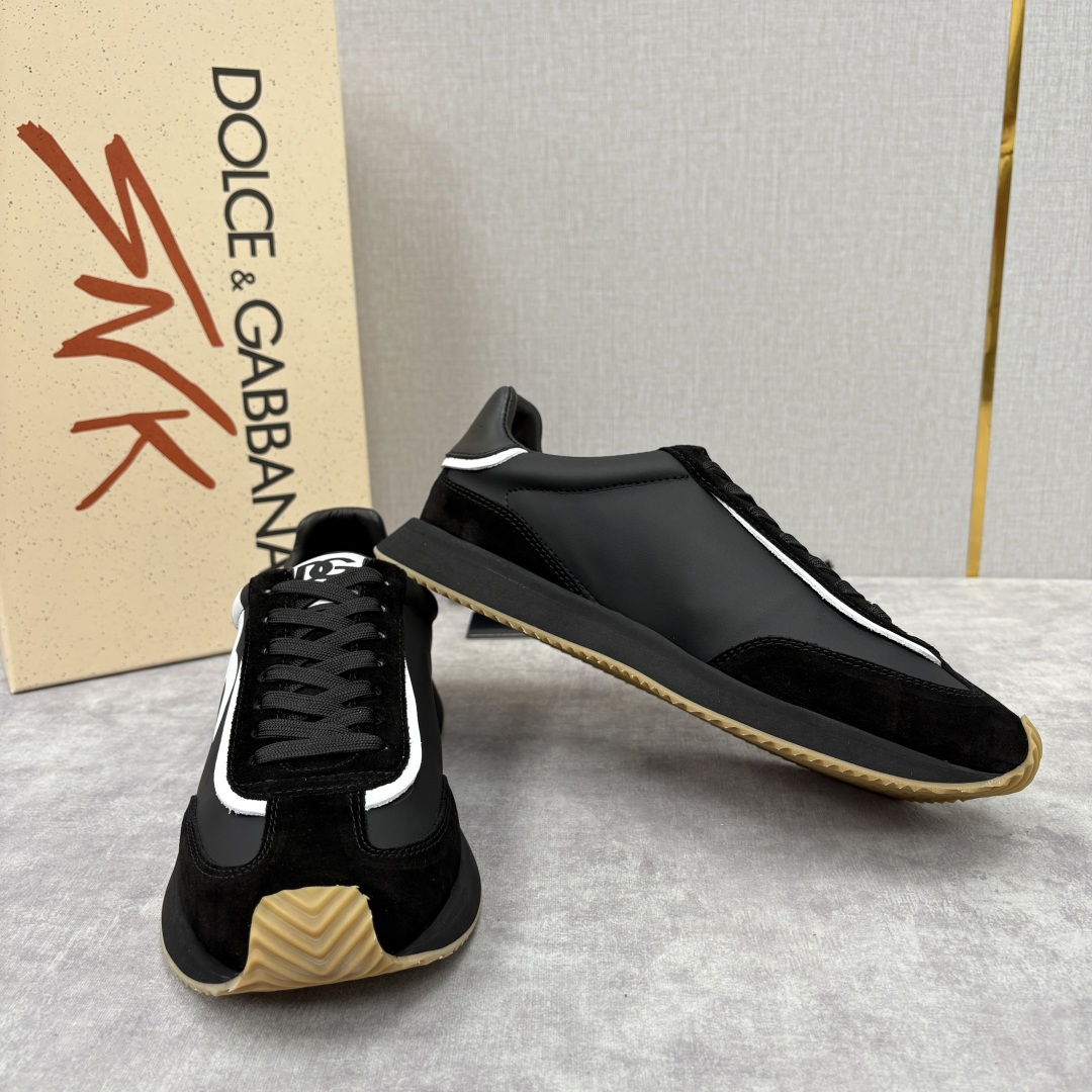 💋💍DG 家新品 Dolce &Gabban* 杜嘉～班纳 Cushion 牛皮拼接撞色休闲运动鞋 官方