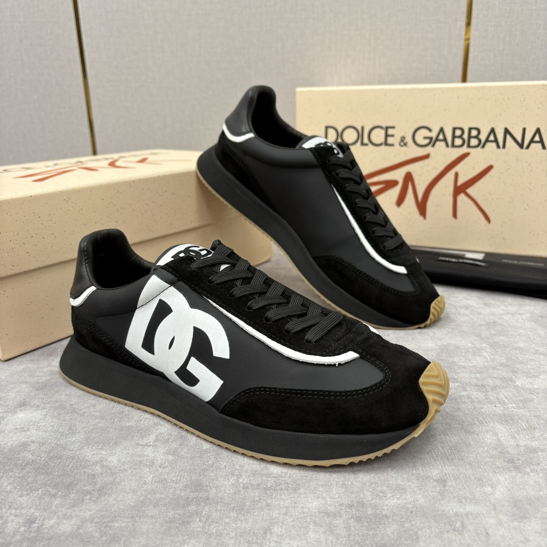💋💍DG 家新品 Dolce &Gabban* 杜嘉～班纳 Cushion 牛皮拼接撞色休闲运动鞋 官方