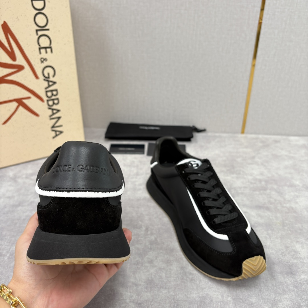 💋💍DG 家新品 Dolce &Gabban* 杜嘉～班纳 Cushion 牛皮拼接撞色休闲运动鞋 官方