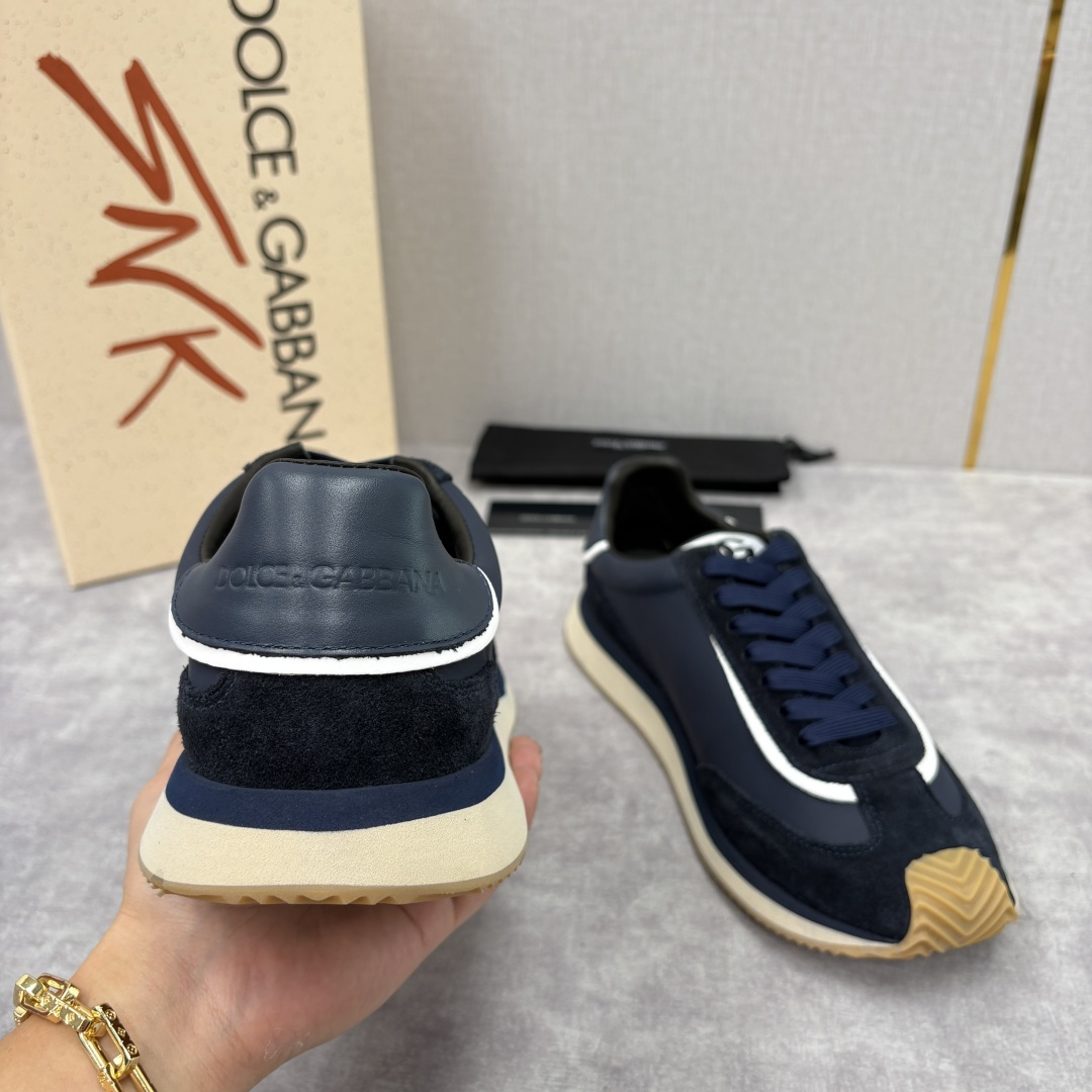 💋💍DG 家新品 Dolce &Gabban* 杜嘉～班纳 Cushion 牛皮拼接撞色休闲运动鞋 官方