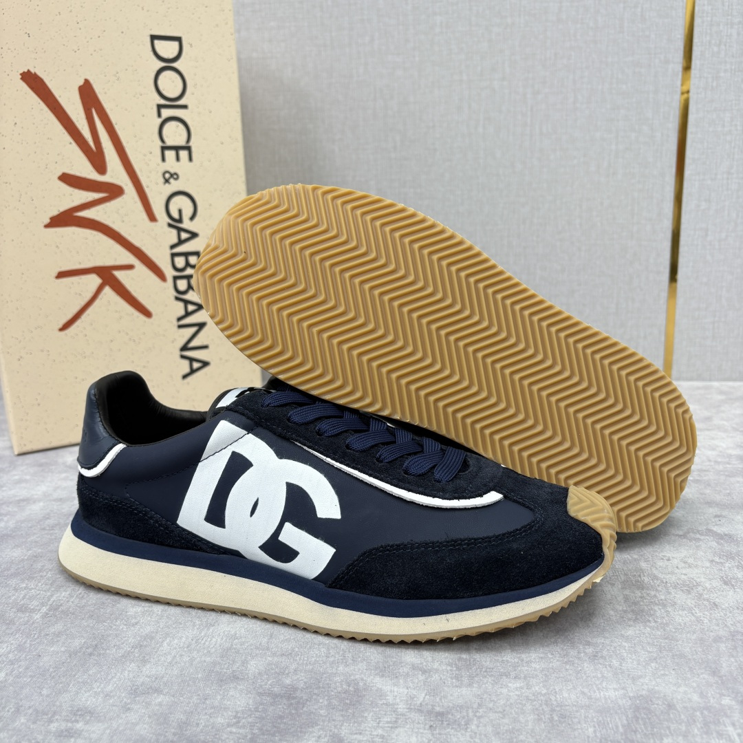 💋💍DG 家新品 Dolce &Gabban* 杜嘉～班纳 Cushion 牛皮拼接撞色休闲运动鞋 官方