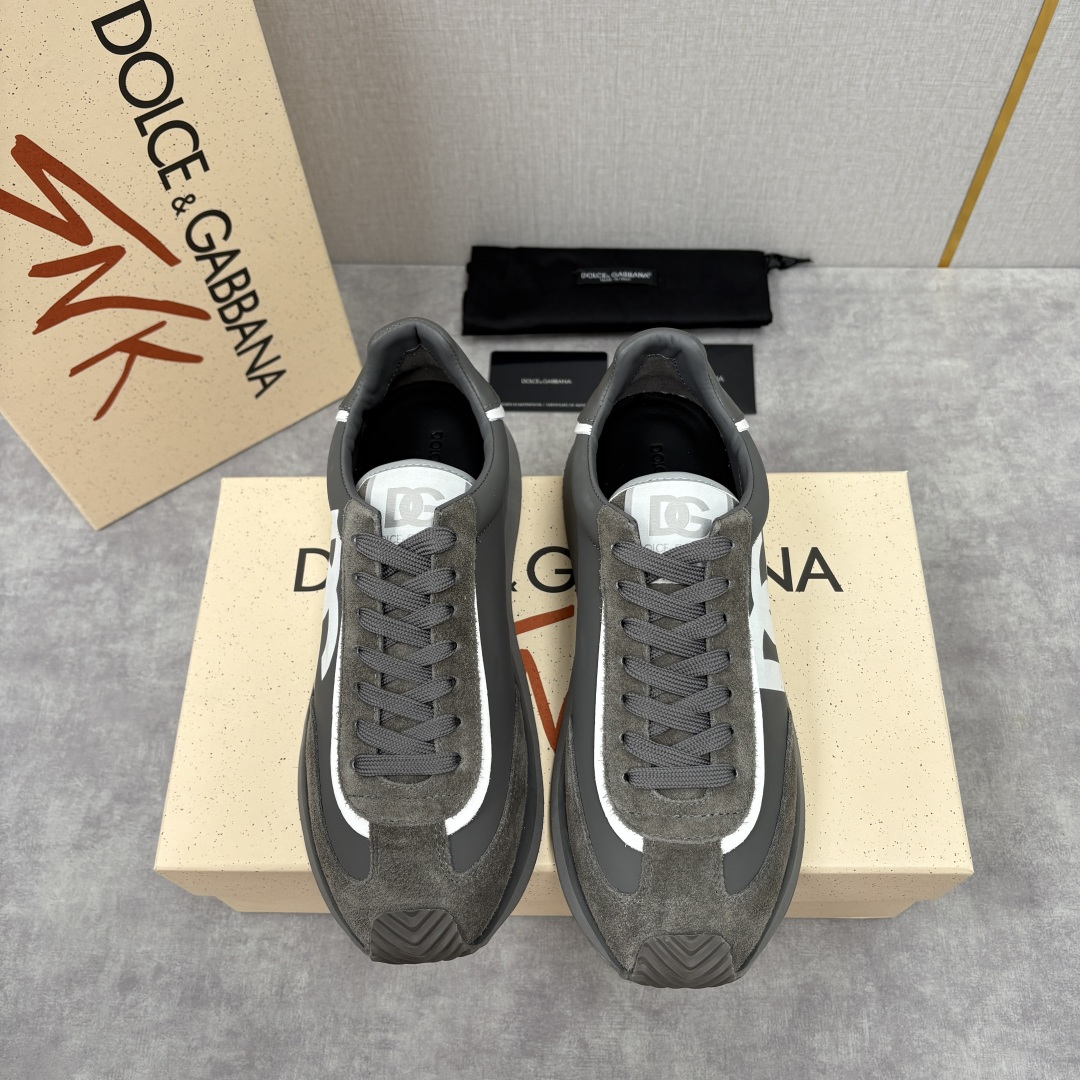 💋💍DG 家新品 Dolce &Gabban* 杜嘉～班纳 Cushion 牛皮拼接撞色休闲运动鞋 官方