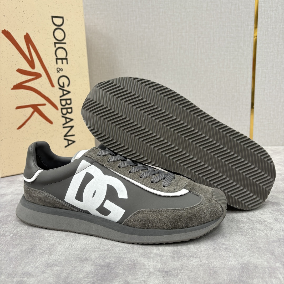💋💍DG 家新品 Dolce &Gabban* 杜嘉～班纳 Cushion 牛皮拼接撞色休闲运动鞋 官方