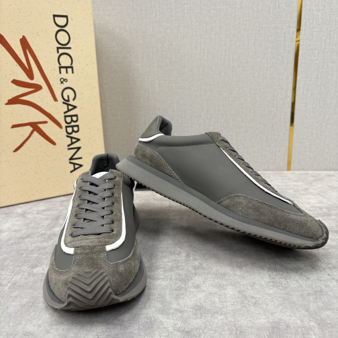 💋💍DG 家新品 Dolce &Gabban* 杜嘉～班纳 Cushion 牛皮拼接撞色休闲运动鞋 官方