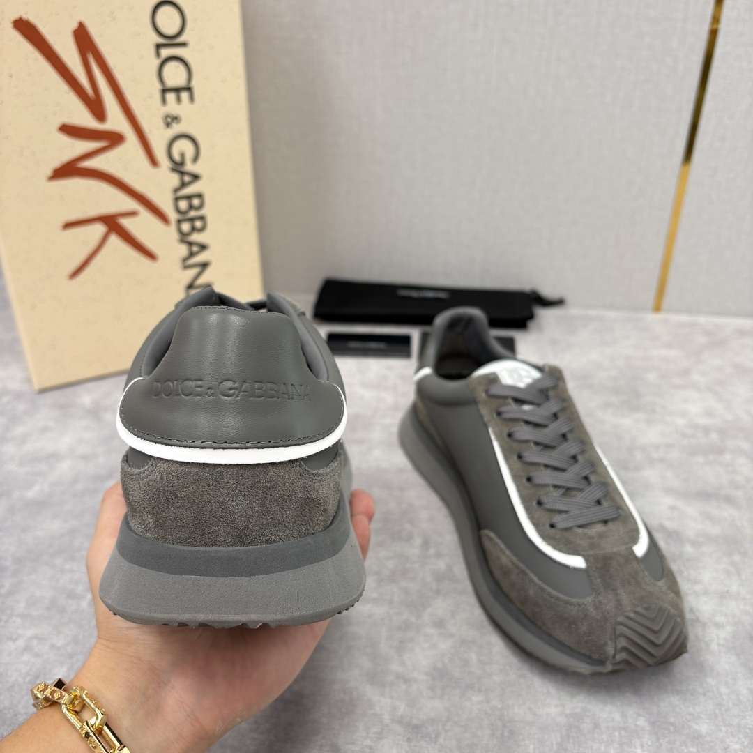 💋💍DG 家新品 Dolce &Gabban* 杜嘉～班纳 Cushion 牛皮拼接撞色休闲运动鞋 官方