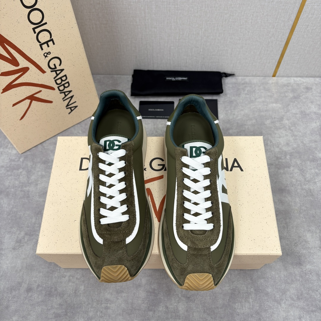 💋💍DG 家新品 Dolce &Gabban* 杜嘉～班纳 Cushion 牛皮拼接撞色休闲运动鞋 官方