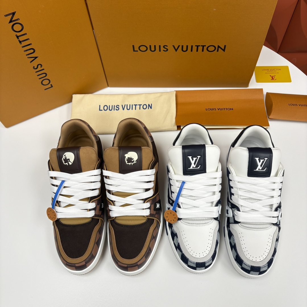 💋💍L家新品 L*V 路易～当季新品上架 TRAINER 系列运动鞋 官方 10,600 奢潮交融的复古