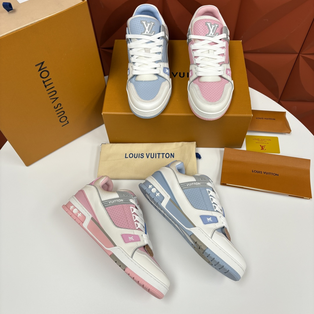 💋💍L家新品 L*V 路易～当季新品上架 TRAINER 系列运动鞋 马卡龙色系的奢甜运动风 官方 10