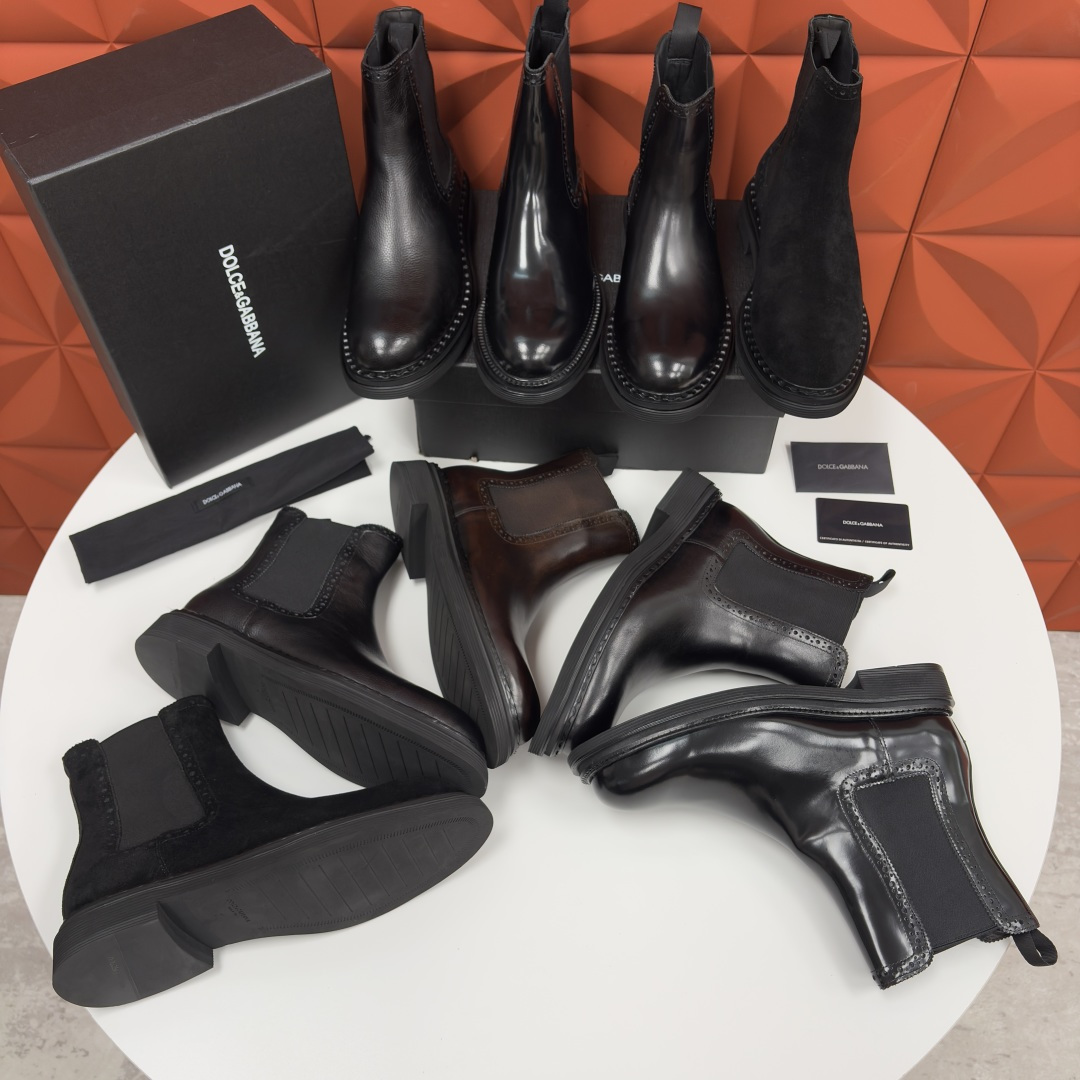 💋💍DG家新品 杜嘉-班纳 Dolce&Gabban* 男士切尔西靴皮靴系列：意式奢华的多面型格盛宴 这