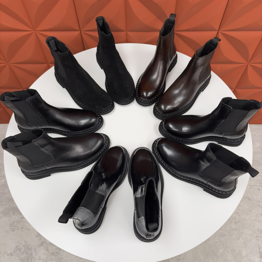 💋💍DG家新品 杜嘉-班纳 Dolce&Gabban* 男士切尔西靴皮靴系列：意式奢华的多面型格盛宴 这