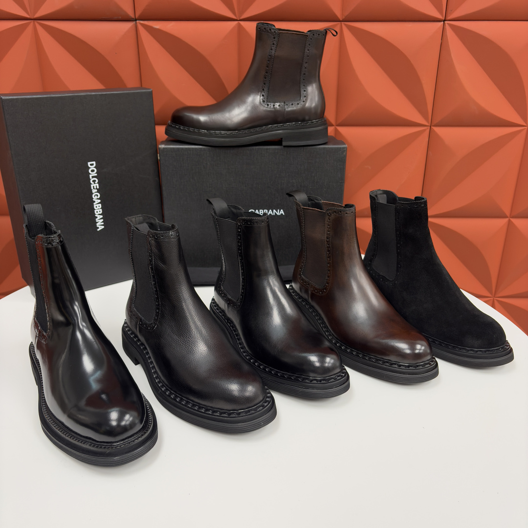 💋💍DG家新品 杜嘉-班纳 Dolce&Gabban* 男士切尔西靴皮靴系列：意式奢华的多面型格盛宴 这