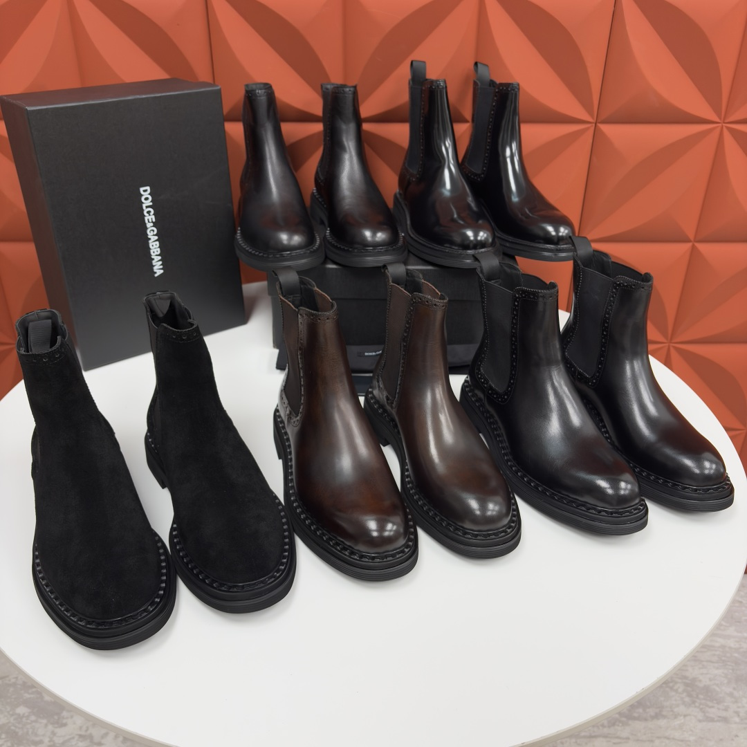 💋💍DG家新品 杜嘉-班纳 Dolce&Gabban* 男士切尔西靴皮靴系列：意式奢华的多面型格盛宴 这