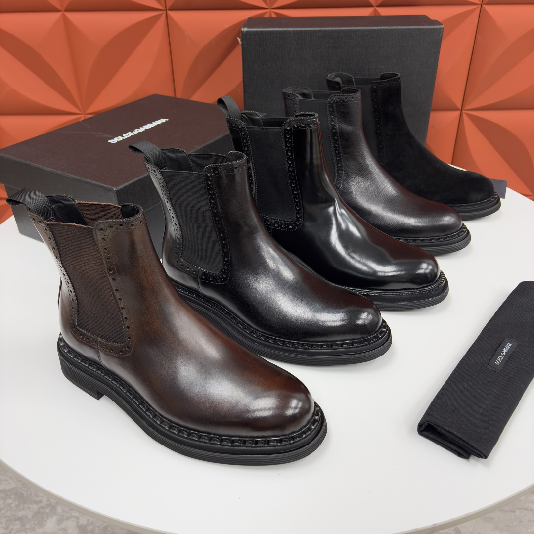 💋💍DG家新品 杜嘉-班纳 Dolce&Gabban* 男士切尔西靴皮靴系列：意式奢华的多面型格盛宴 这