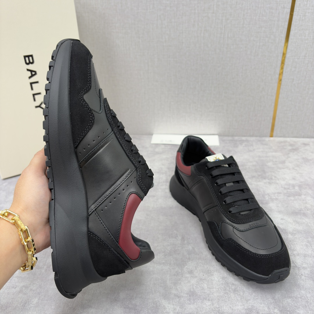💋💍BL家新品 BAL*Y 巴-利 秀场最新款男士运动鞋！ 莞产顶级精品！领先官网版！选用进口小牛皮面拼