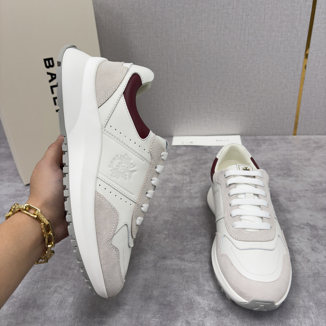 💋💍BL家新品 BAL*Y 巴-利 秀场最新款男士运动鞋！ 莞产顶级精品！领先官网版！选用进口小牛皮面拼