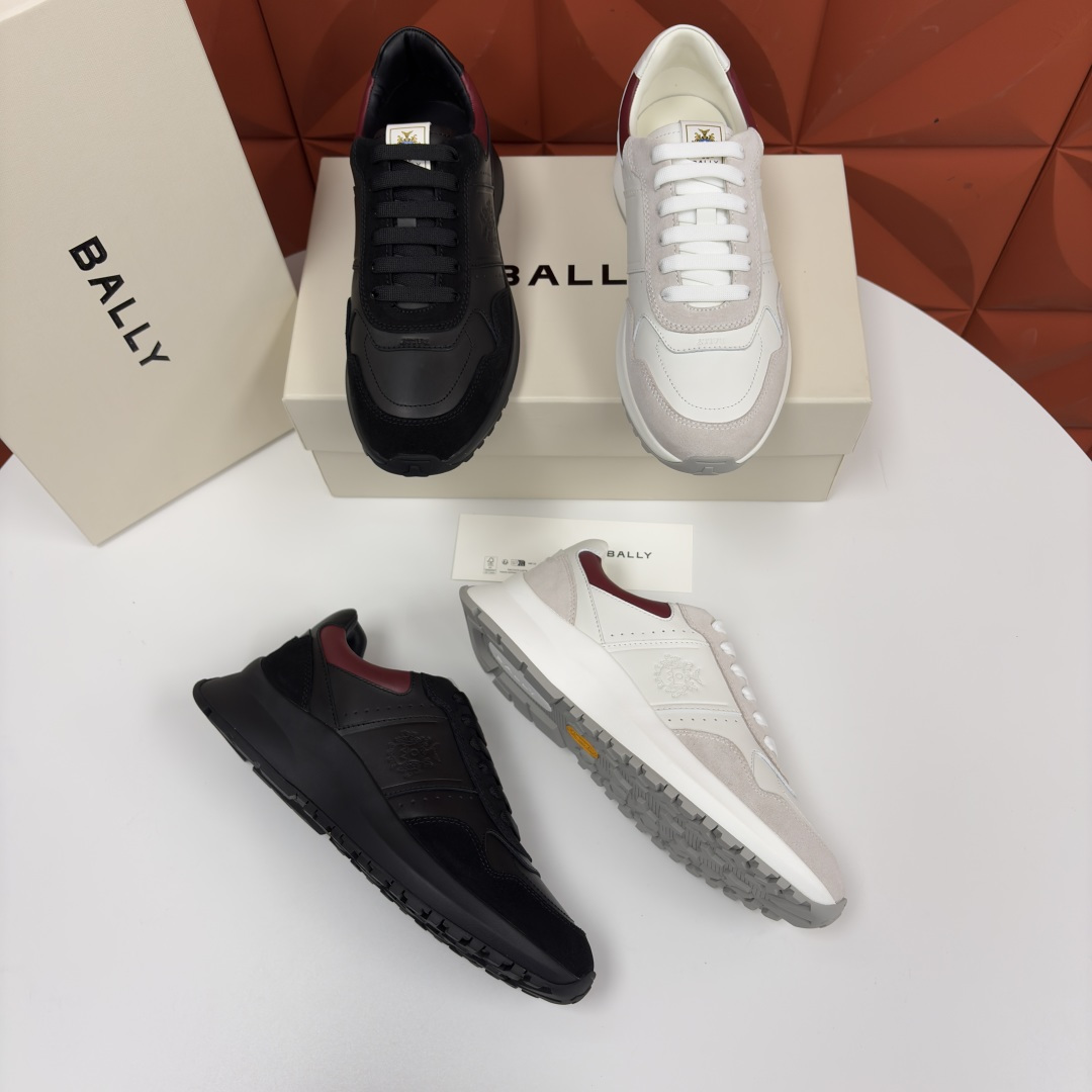 💋💍BL家新品 BAL*Y 巴-利 秀场最新款男士运动鞋！ 莞产顶级精品！领先官网版！选用进口小牛皮面拼