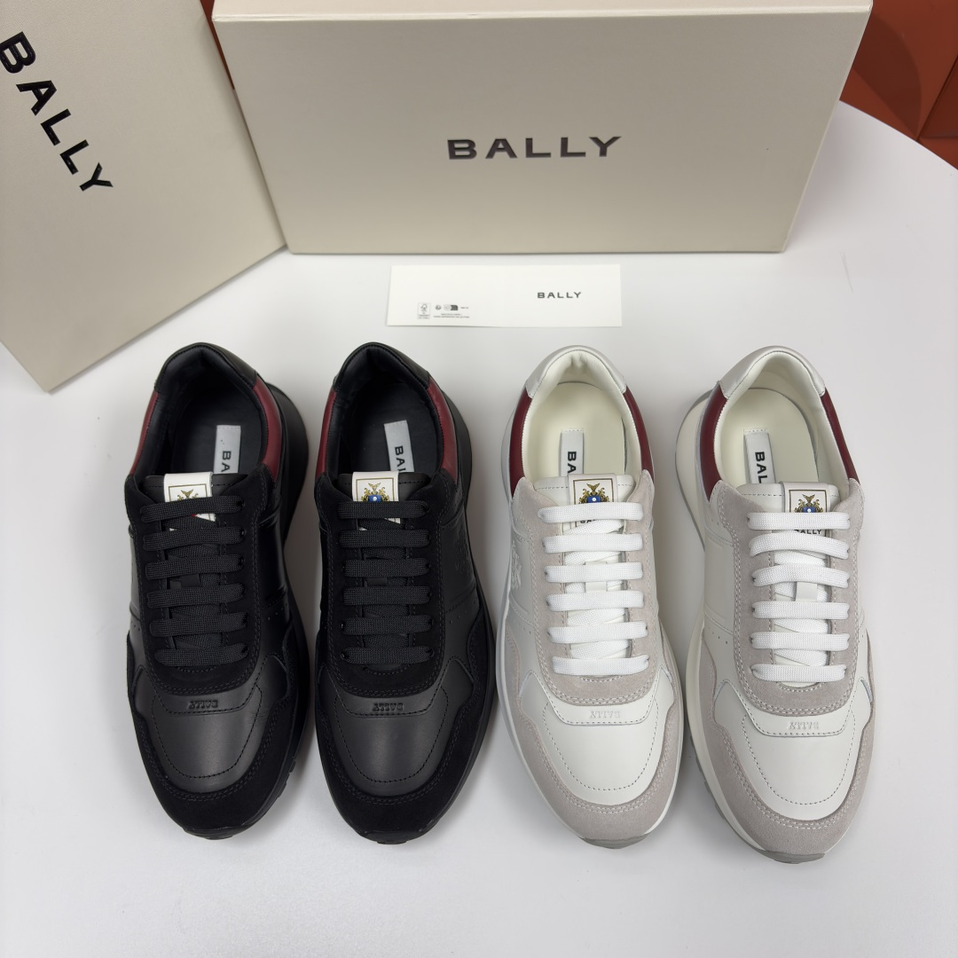 💋💍BL家新品 BAL*Y 巴-利 秀场最新款男士运动鞋！ 莞产顶级精品！领先官网版！选用进口小牛皮面拼
