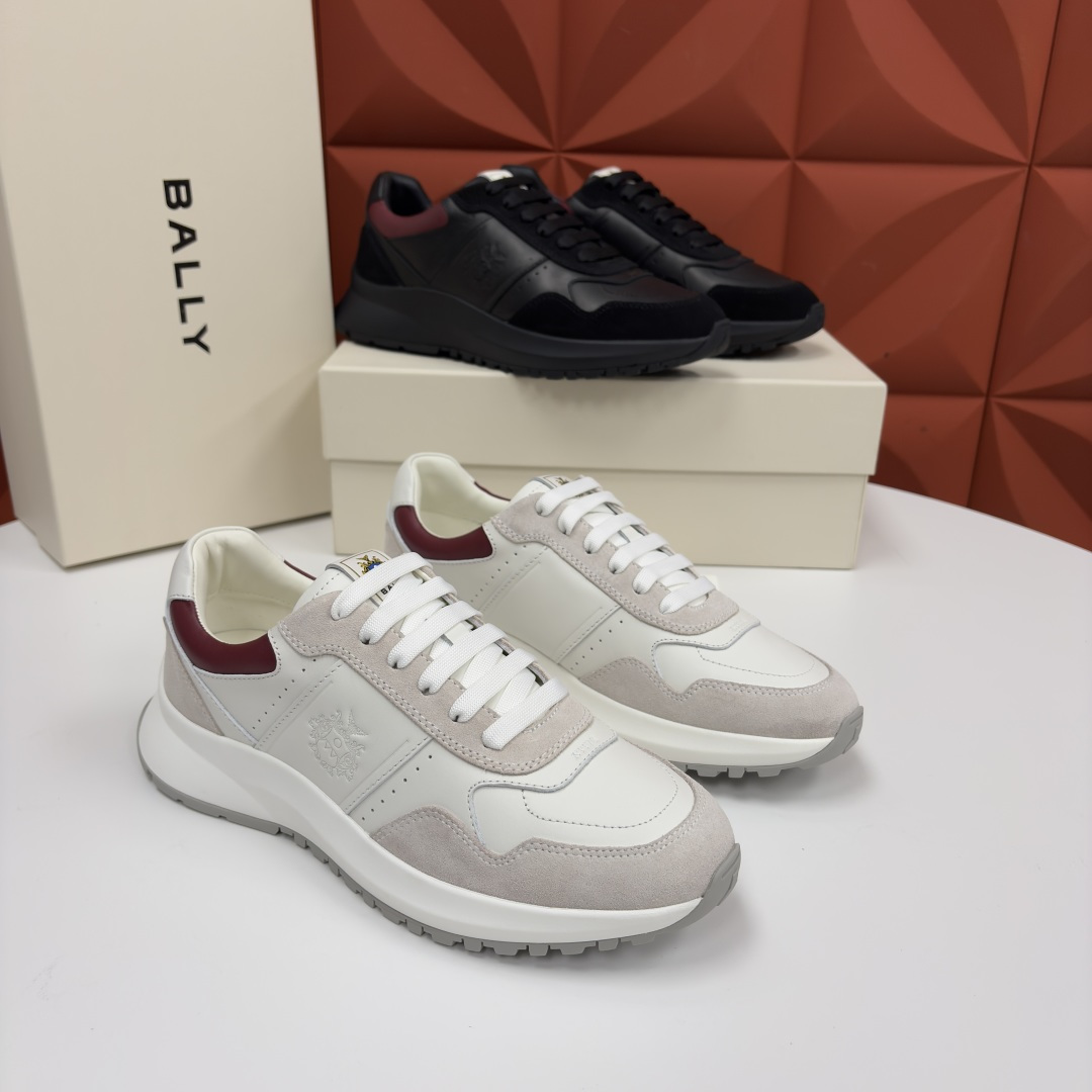 💋💍BL家新品 BAL*Y 巴-利 秀场最新款男士运动鞋！ 莞产顶级精品！领先官网版！选用进口小牛皮面拼