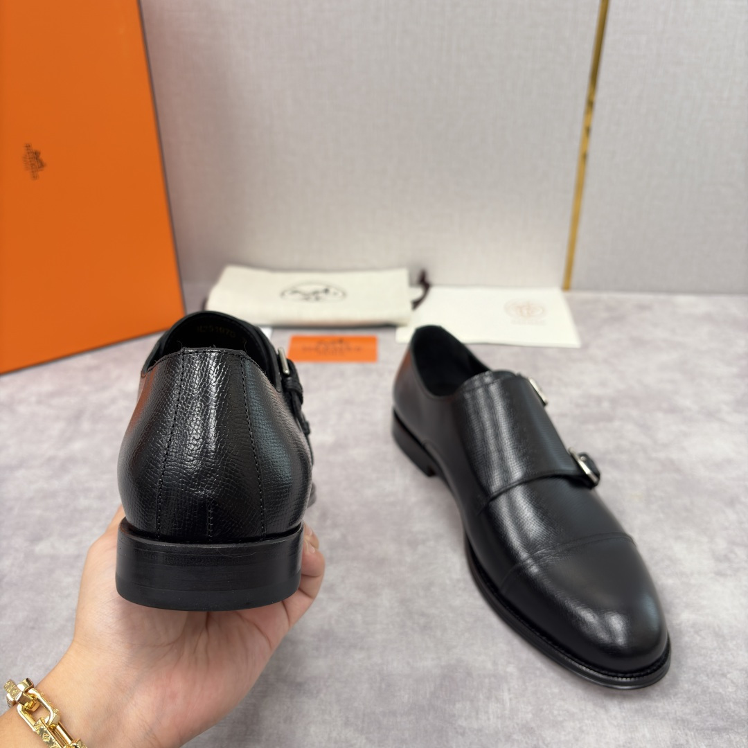 💋💍H家新品 Herme* 爱马-仕 双扣孟克鞋 男士正装鞋皮鞋 当法国奢侈品牌的传奇工艺邂逅经典孟克鞋