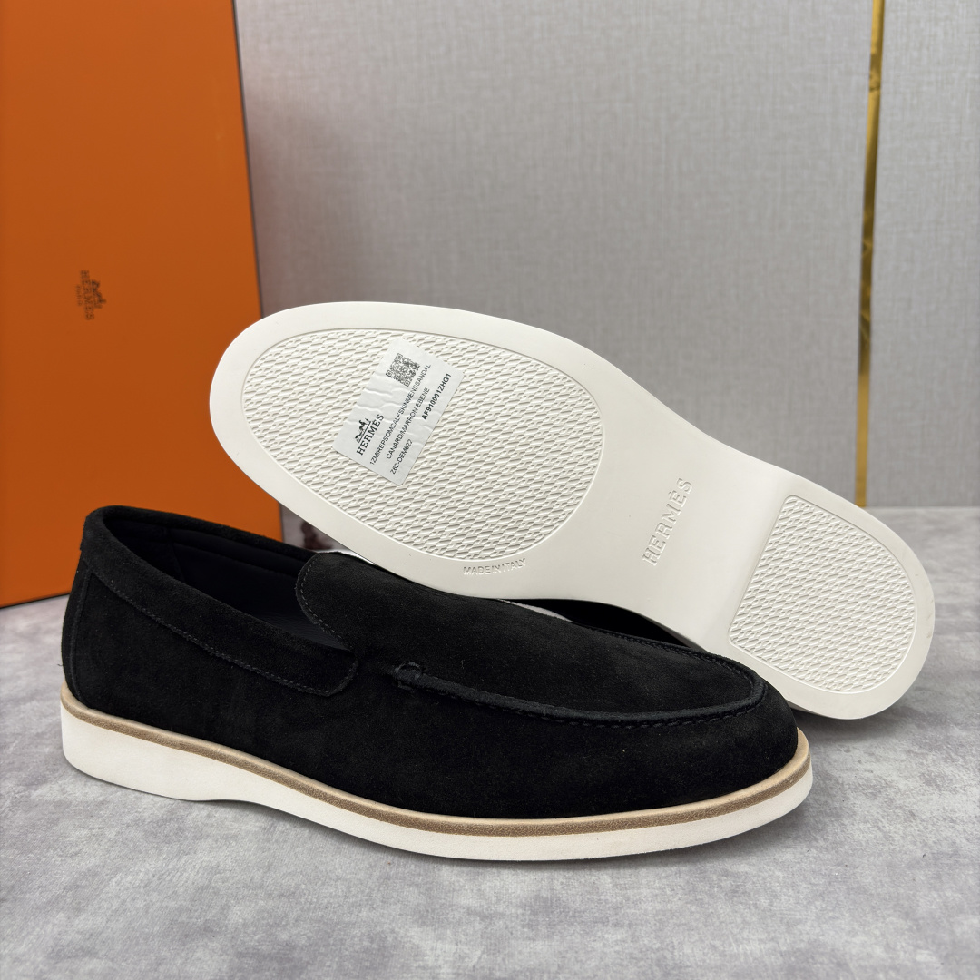 💋💍H家新品 Hermè* 爱马-仕 Low 绒面牛皮乐福鞋 官方 9,250 甄选进口反牛皮材质打造 