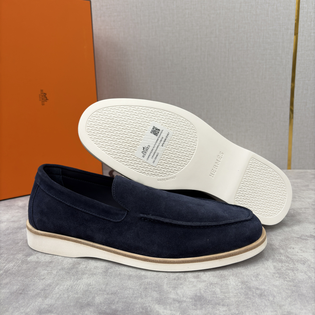 💋💍H家新品 Hermè* 爱马-仕 Low 绒面牛皮乐福鞋 官方 9,250 甄选进口反牛皮材质打造 