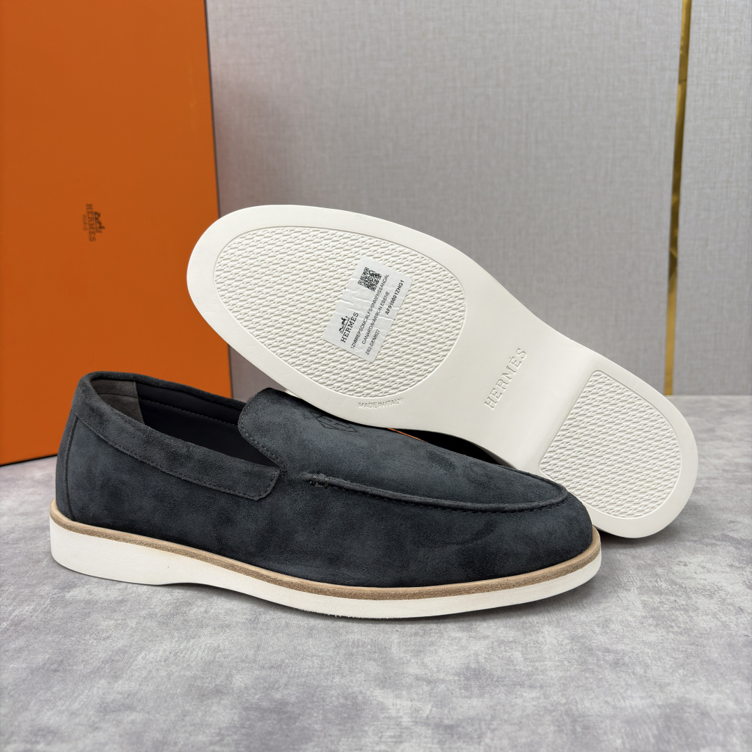 💋💍H家新品 Hermè* 爱马-仕 Low 绒面牛皮乐福鞋 官方 9,250 甄选进口反牛皮材质打造 