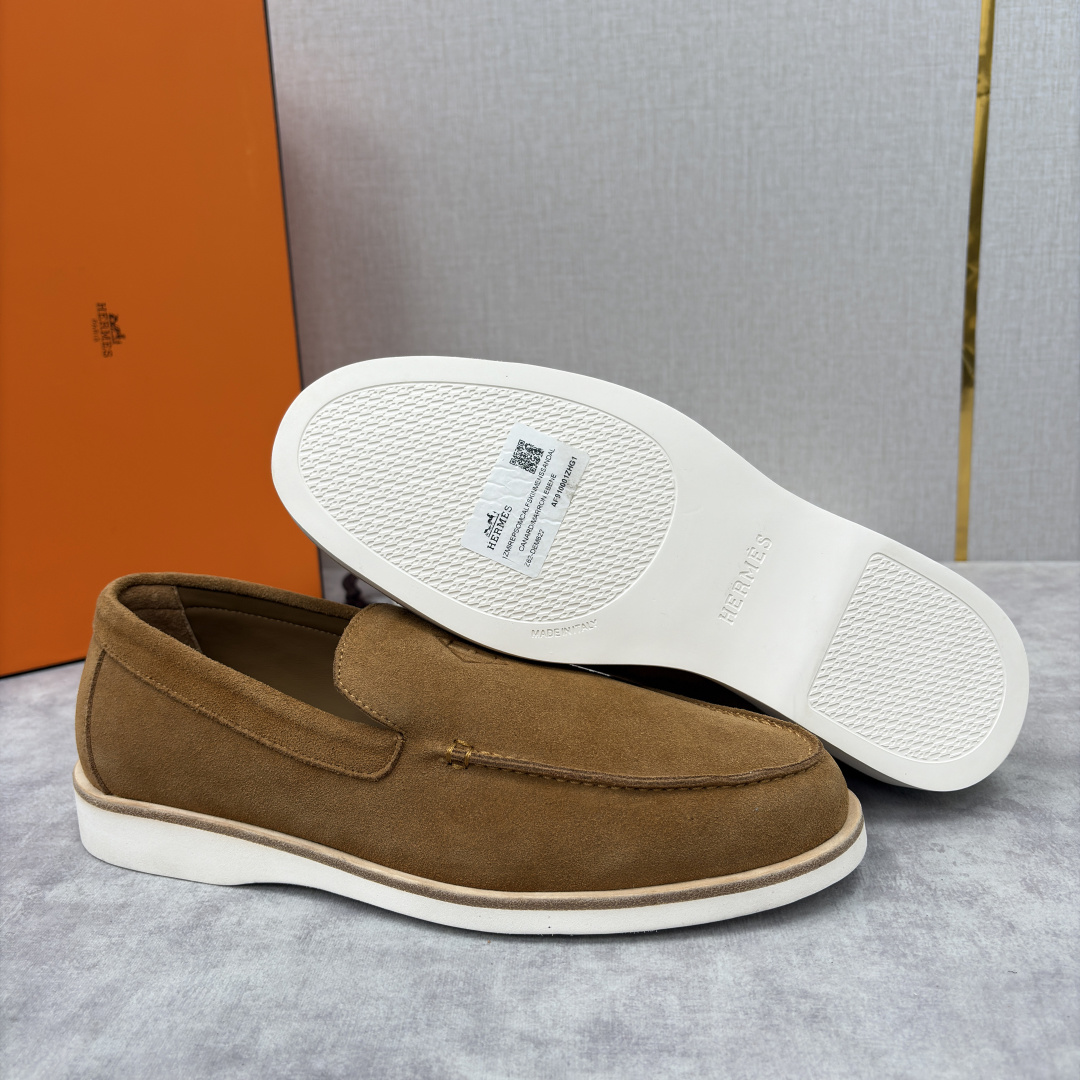 💋💍H家新品 Hermè* 爱马-仕 Low 绒面牛皮乐福鞋 官方 9,250 甄选进口反牛皮材质打造 