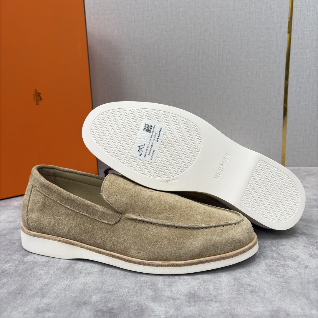 💋💍H家新品 Hermè* 爱马-仕 Low 绒面牛皮乐福鞋 官方 9,250 甄选进口反牛皮材质打造 