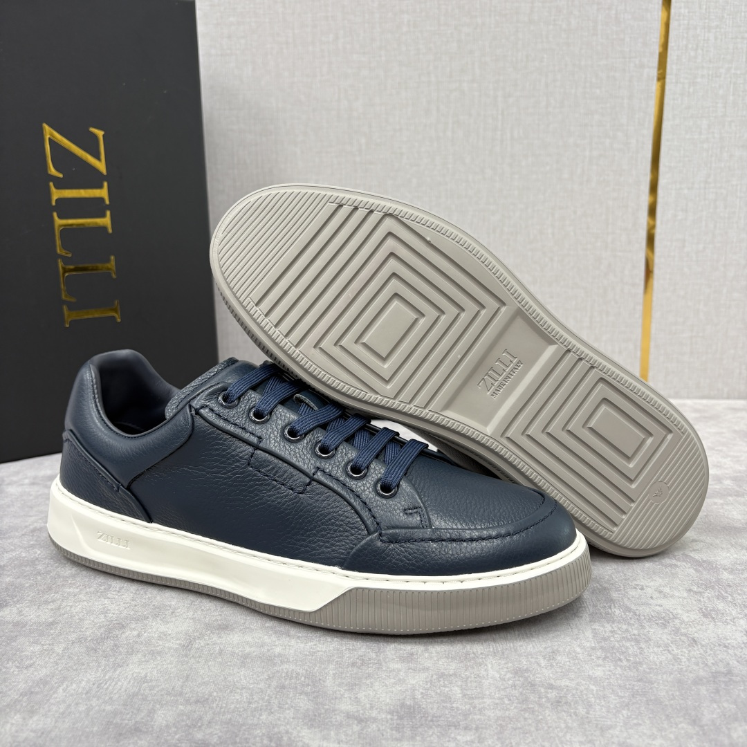 💋💍ZL家新品 Zill* 兹-利 是1970创立的法国奢侈男装品牌 缝线装饰男士休闲运动鞋当法式奢华邂