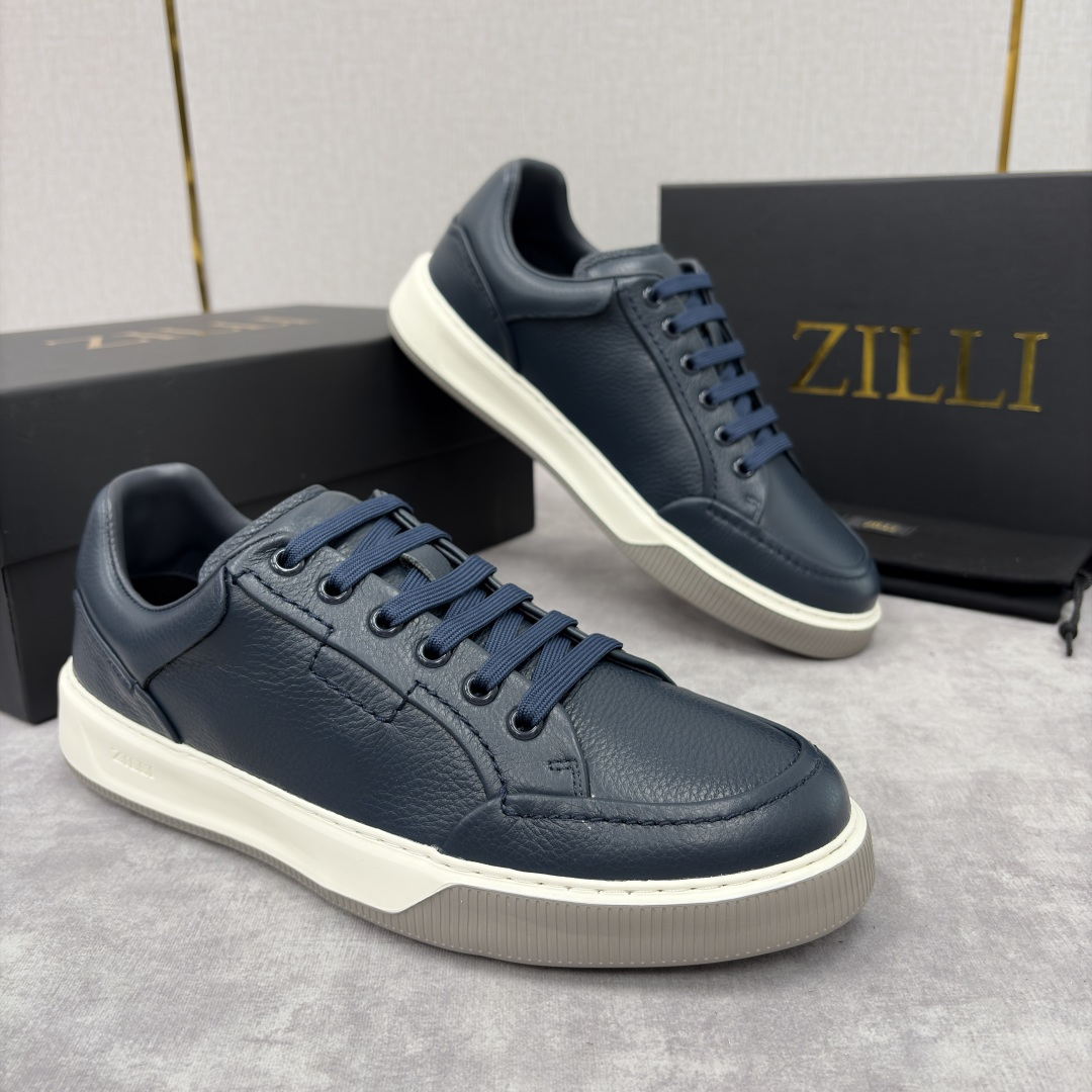 💋💍ZL家新品 Zill* 兹-利 是1970创立的法国奢侈男装品牌 缝线装饰男士休闲运动鞋当法式奢华邂