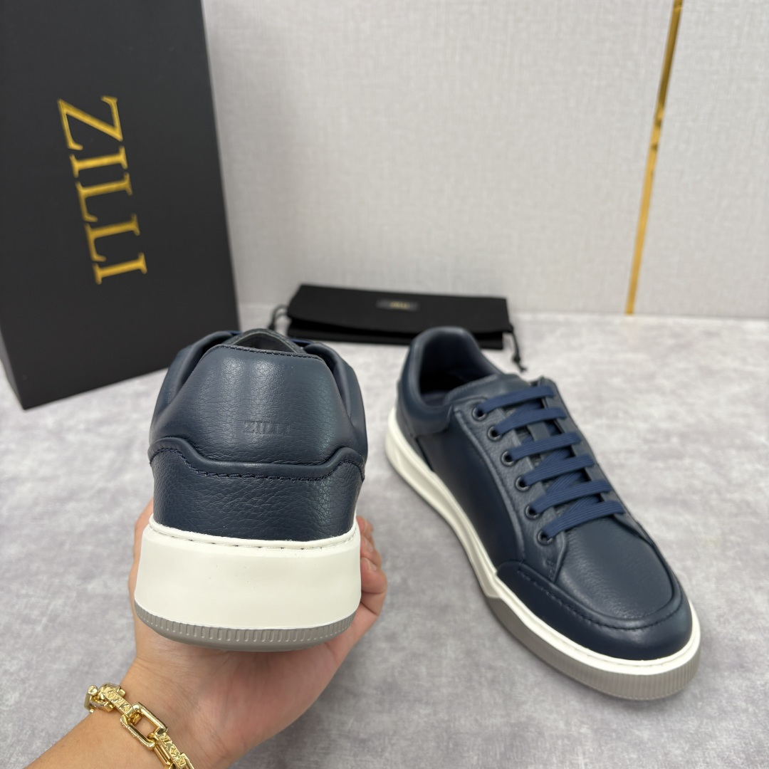 💋💍ZL家新品 Zill* 兹-利 是1970创立的法国奢侈男装品牌 缝线装饰男士休闲运动鞋当法式奢华邂