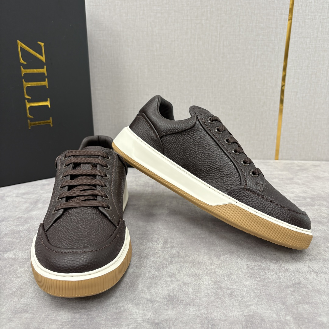 💋💍ZL家新品 Zill* 兹-利 是1970创立的法国奢侈男装品牌 缝线装饰男士休闲运动鞋当法式奢华邂