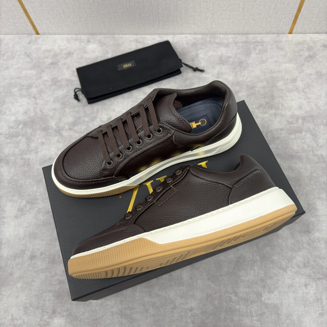 💋💍ZL家新品 Zill* 兹-利 是1970创立的法国奢侈男装品牌 缝线装饰男士休闲运动鞋当法式奢华邂