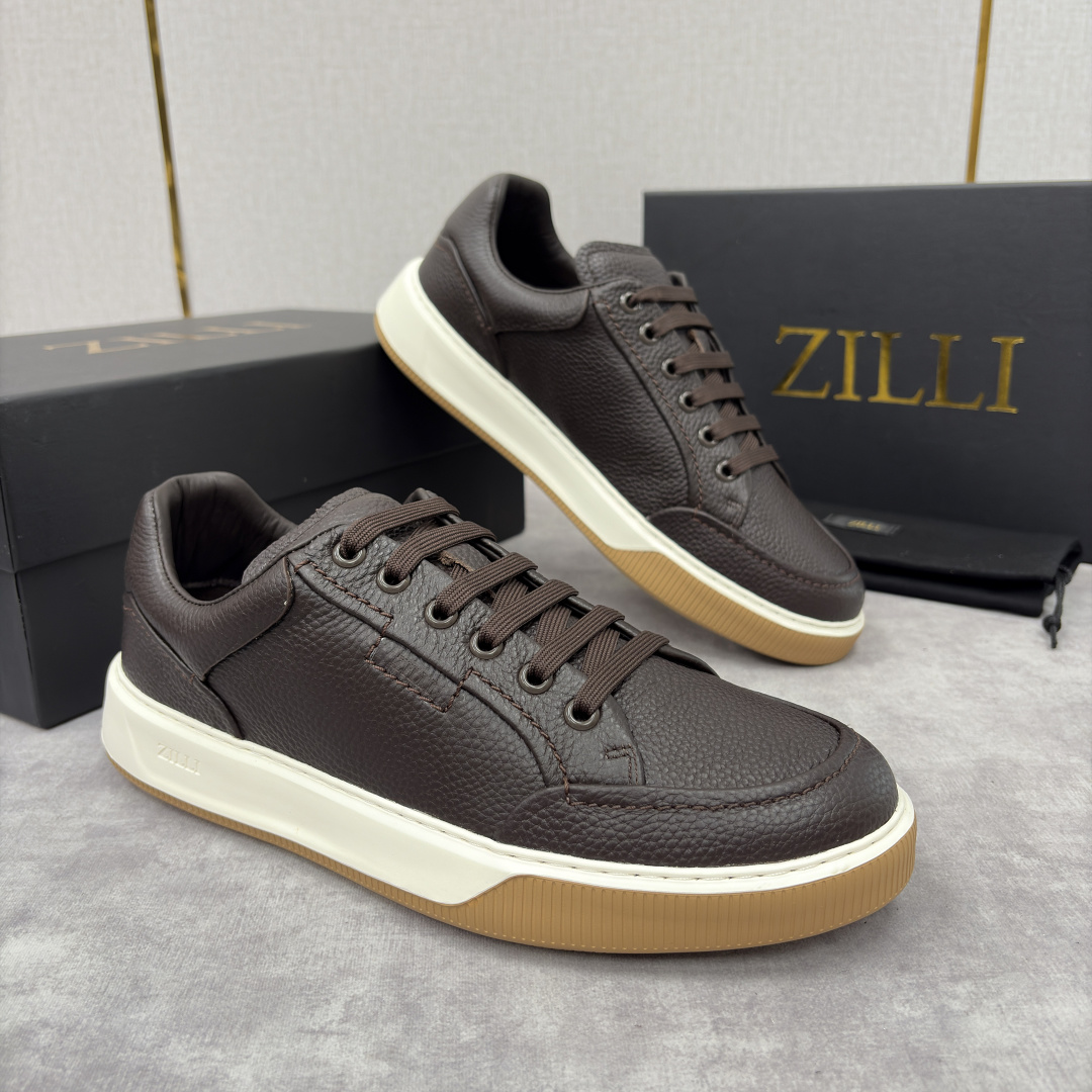 💋💍ZL家新品 Zill* 兹-利 是1970创立的法国奢侈男装品牌 缝线装饰男士休闲运动鞋当法式奢华邂