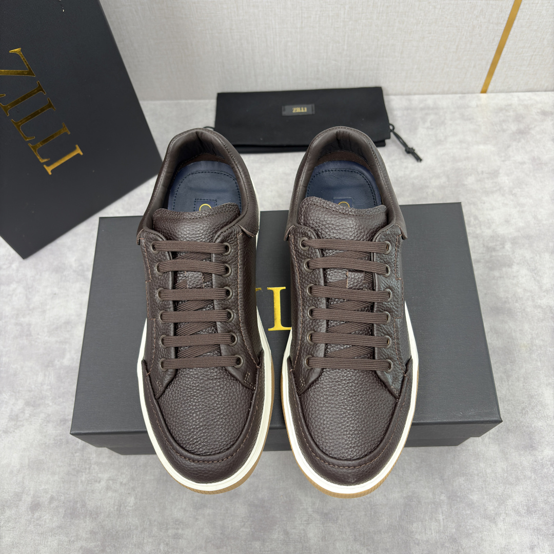 💋💍ZL家新品 Zill* 兹-利 是1970创立的法国奢侈男装品牌 缝线装饰男士休闲运动鞋当法式奢华邂