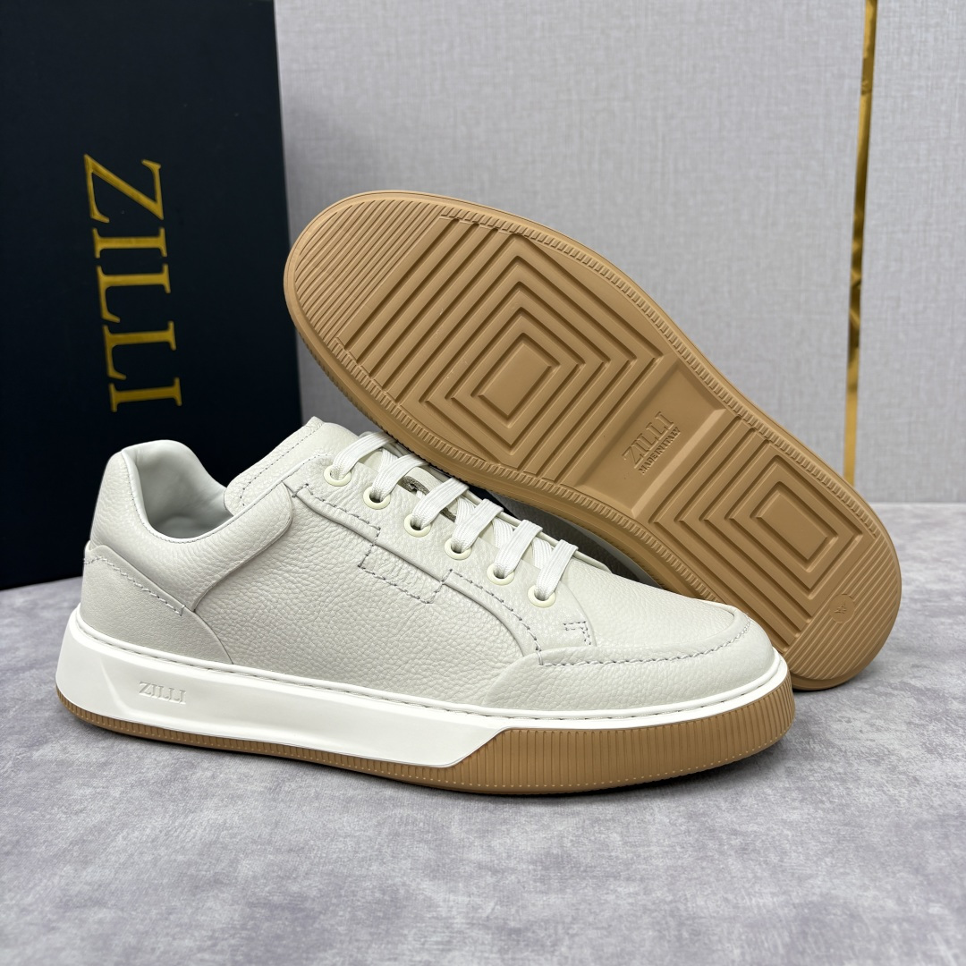 💋💍ZL家新品 Zill* 兹-利 是1970创立的法国奢侈男装品牌 缝线装饰男士休闲运动鞋当法式奢华邂